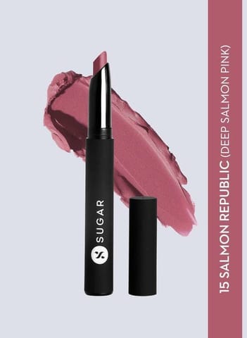 Sugar Matte Attack Transferproof Lipstic - 15 Salmon Republic (Deep Salmon Pink)