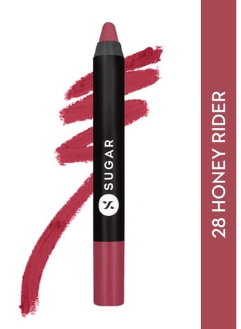 Sugar Matte As Hell Crayon Lipstick - 28 Honey Rider (Deep Peach Pink)