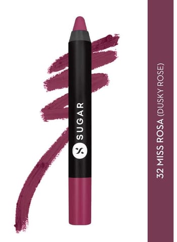 Sugar Matte As Hell Crayon Lipstick - 32 Miss Rosa (Dusky Rose)