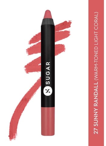 Sugar Matte As Hell Crayon Lipstick - 27 Sunny Randall (Warm Toned Light Coral)