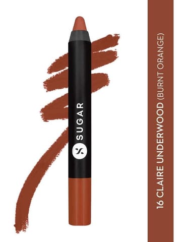 Sugar Matte As Hell Crayon Lipstick - 16 Claire Underwood (Burnt Orange)
