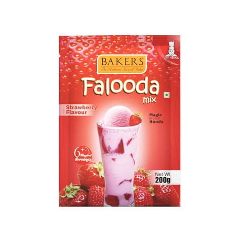 Bakers Falooda Mix Powder Strawberry Flavour 200gm