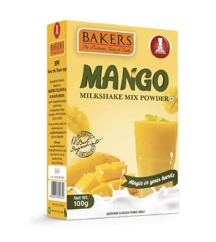 Bakers Milkshake Powder Mango Flavour Premix 100gm