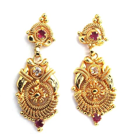 S L GOLD 1 Gram Micro Plated Ranjitha Earring E5