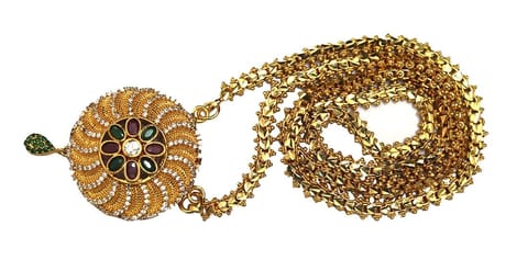 S L GOLD Micro Plated Shruti Doller 24" Chain N26