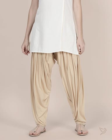 Twin Birds Women Patiala Pant - Sugar Cookie