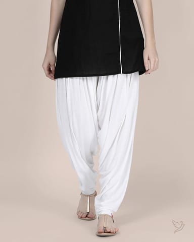 Twin Birds Women Patiala Pant - Pearl White