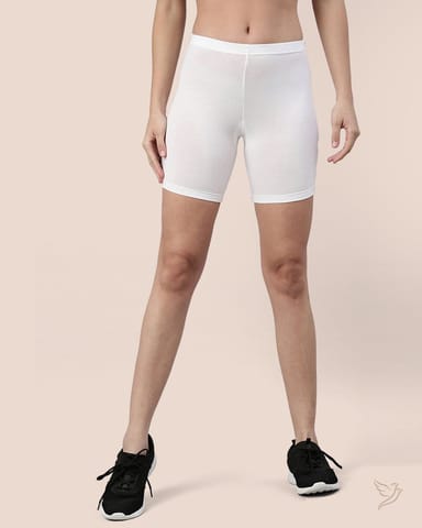 Twin Birds Women Inner Wear Secura Shorts Pearl White