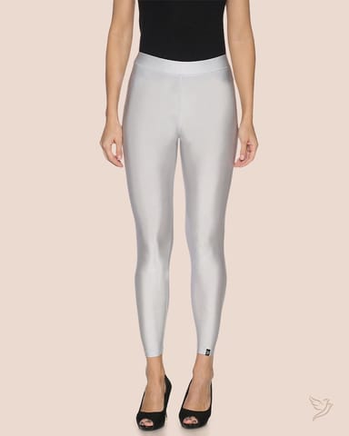 Twin Birds Women Shimmer Legging Silver Coin