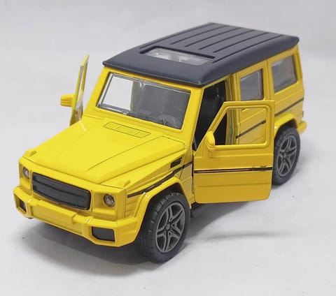 Wagon Die-cast Metal Toy Car: Pullback Action, Realistic Design  (Yellow)