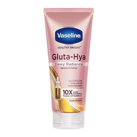 Vaseline Gluta-Hya Dewy Radiance, 200ml, Serum-In-Lotion, Boosted With GlutaGlow, for Visibly Brighter Skin