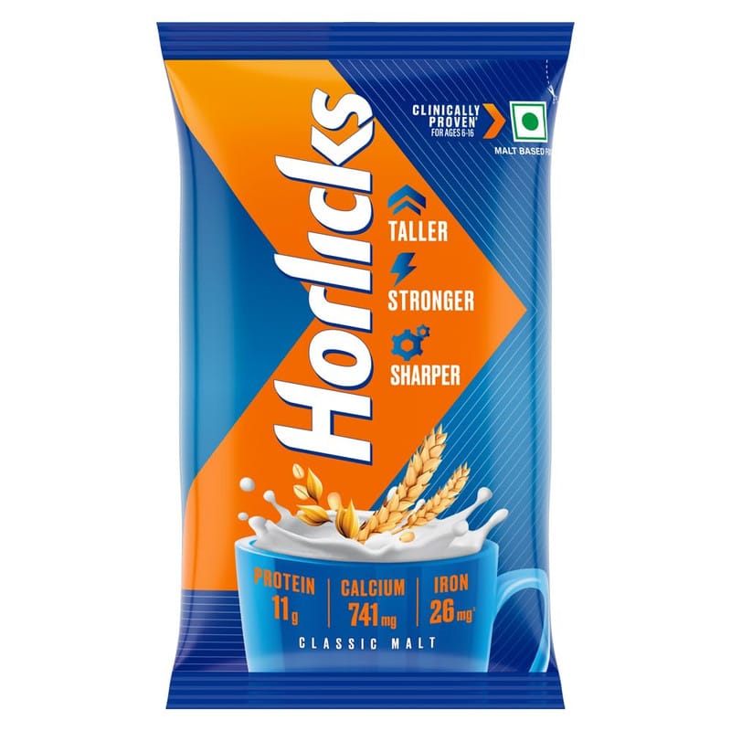 Horlicks Classic Malt  Nutrition Drink Pouch
