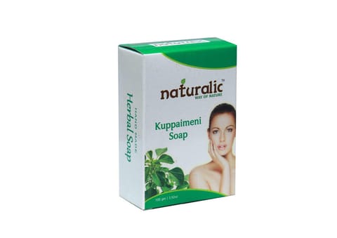 Naturalic Kuppaimeni Soap for Bath - Herbal Skin Care - Organic Chemical Free & Antifungal for Men and Women - Dry & Normal Skin - 100gm