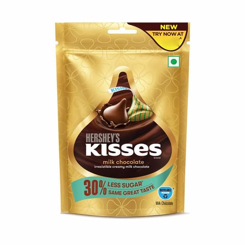 Hershey'S Kisses Milk Chocolate 30% Less Sugar - 40gm