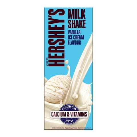 Hershey'S Vanilla Ice Cream Flavored Liquid Milkshake Enriched With Calcium 180ml