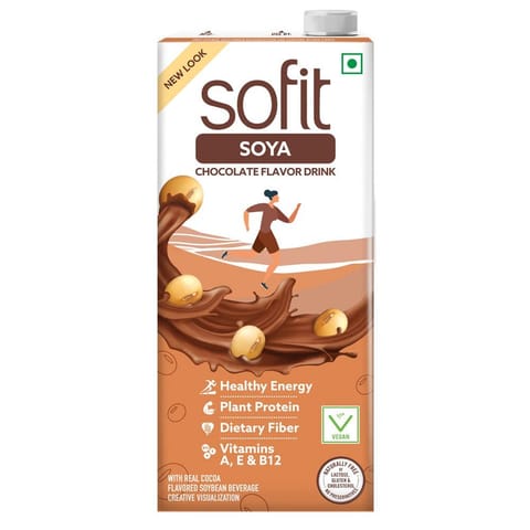 Sofit Soya Drink Chocolate Flavored Vegan Drink, Enriched With Source Of Plant Protein, Dietary Fibers, Vitamins And Calcium, Naturally Lactose Free, Naturally Gluten Free, Preservatives Free