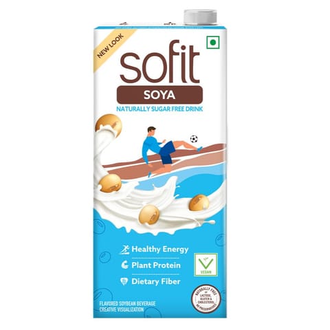 Sofit Soya Drink Naturally Sugar Free Vegan Drink Enriched With Plant Protein, Dietary Fibers, Vitamins And Calcium Lactose Free, Gluten Free, Preservatives Free