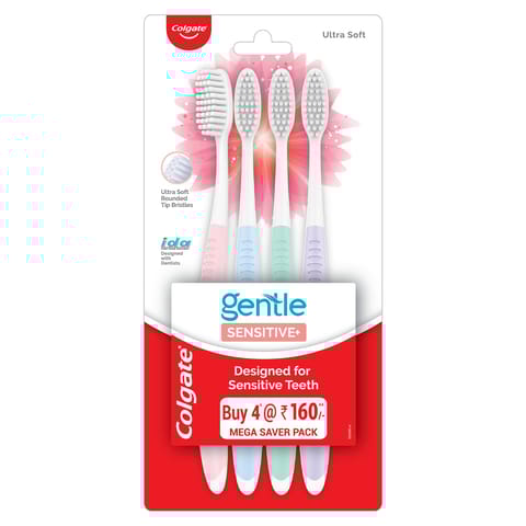 Colgate Gentle Sensitive, Ultra Soft Toothbrush 4P