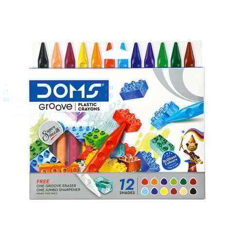 DOMS Groove Plastic Crayons