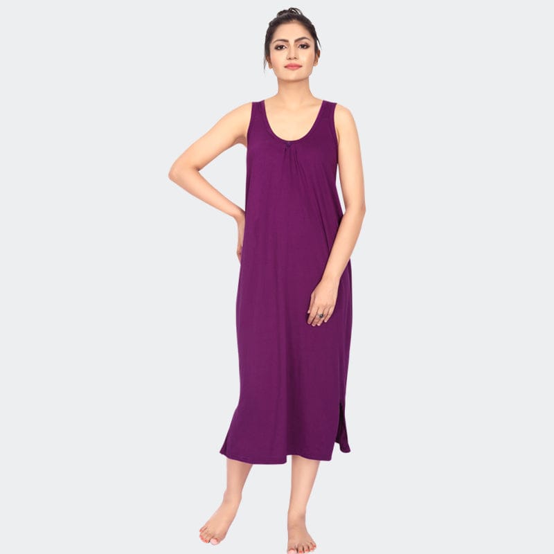Prithvi Women Nighty Dark Lilac
