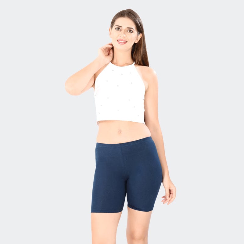 Prithvi Diamond Shorts Women Yoga Shorts A.F Navy