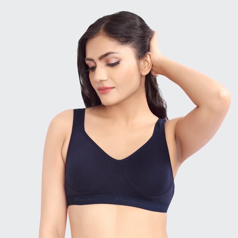 Prithvi T-Shirt  Bra For Women Navy