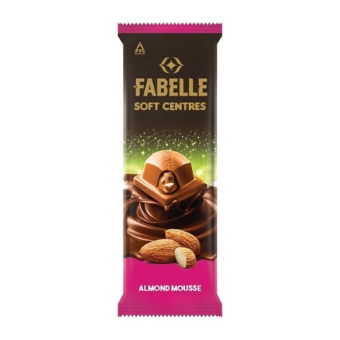 Fabelle Soft Centres Almond Mousse Chocolate Bar 58Gm
