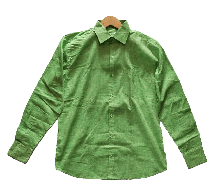 Men Full Sleeve Casual Shirt Parrot Green