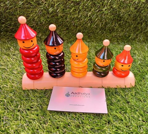 Wooden Peppy Five Stacker