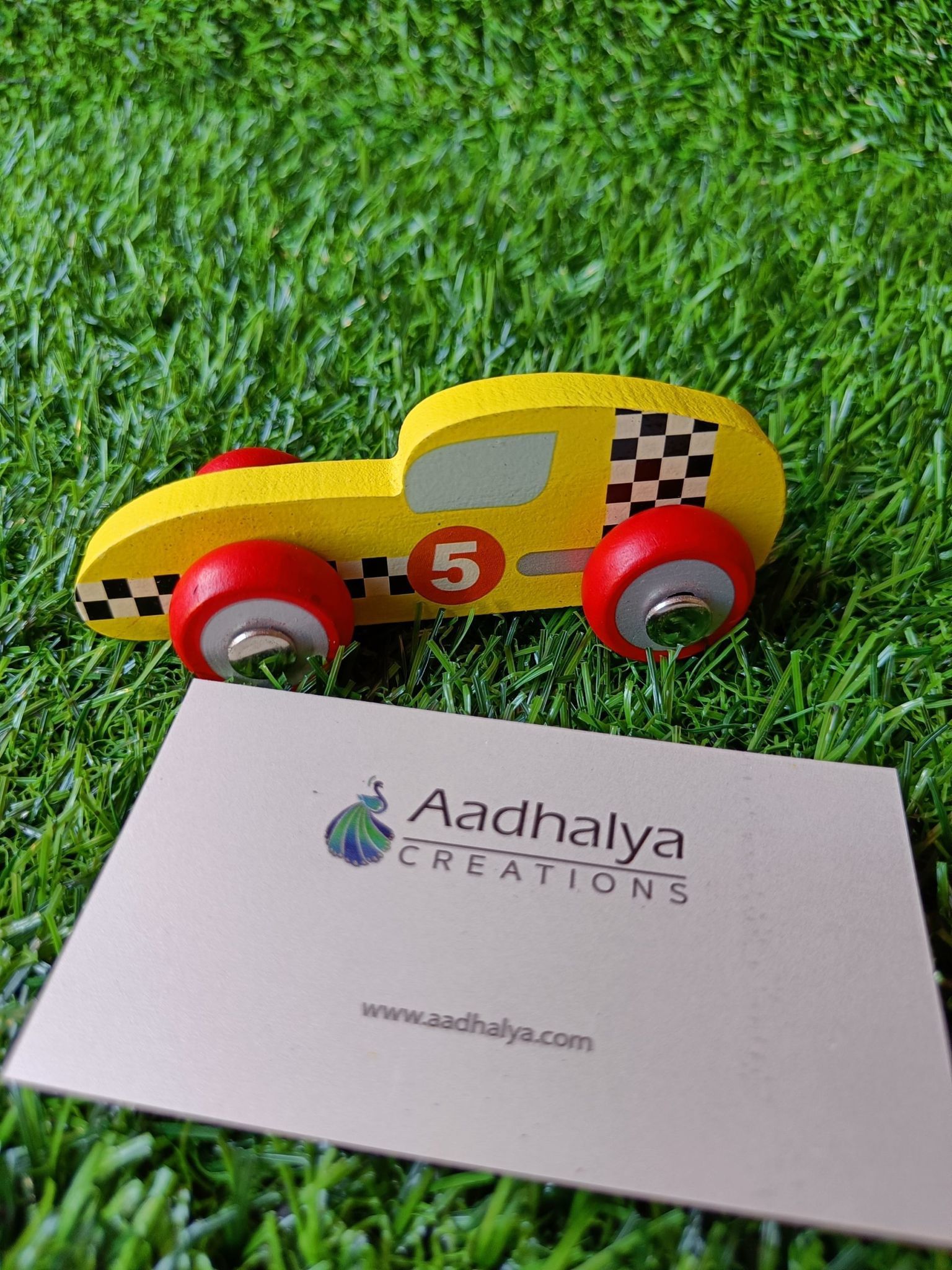 Wooden Four Wheel Race Car
