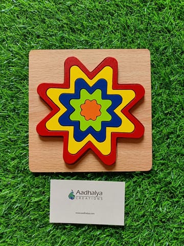 Rainbow Flower Shape Seriation Puzzle