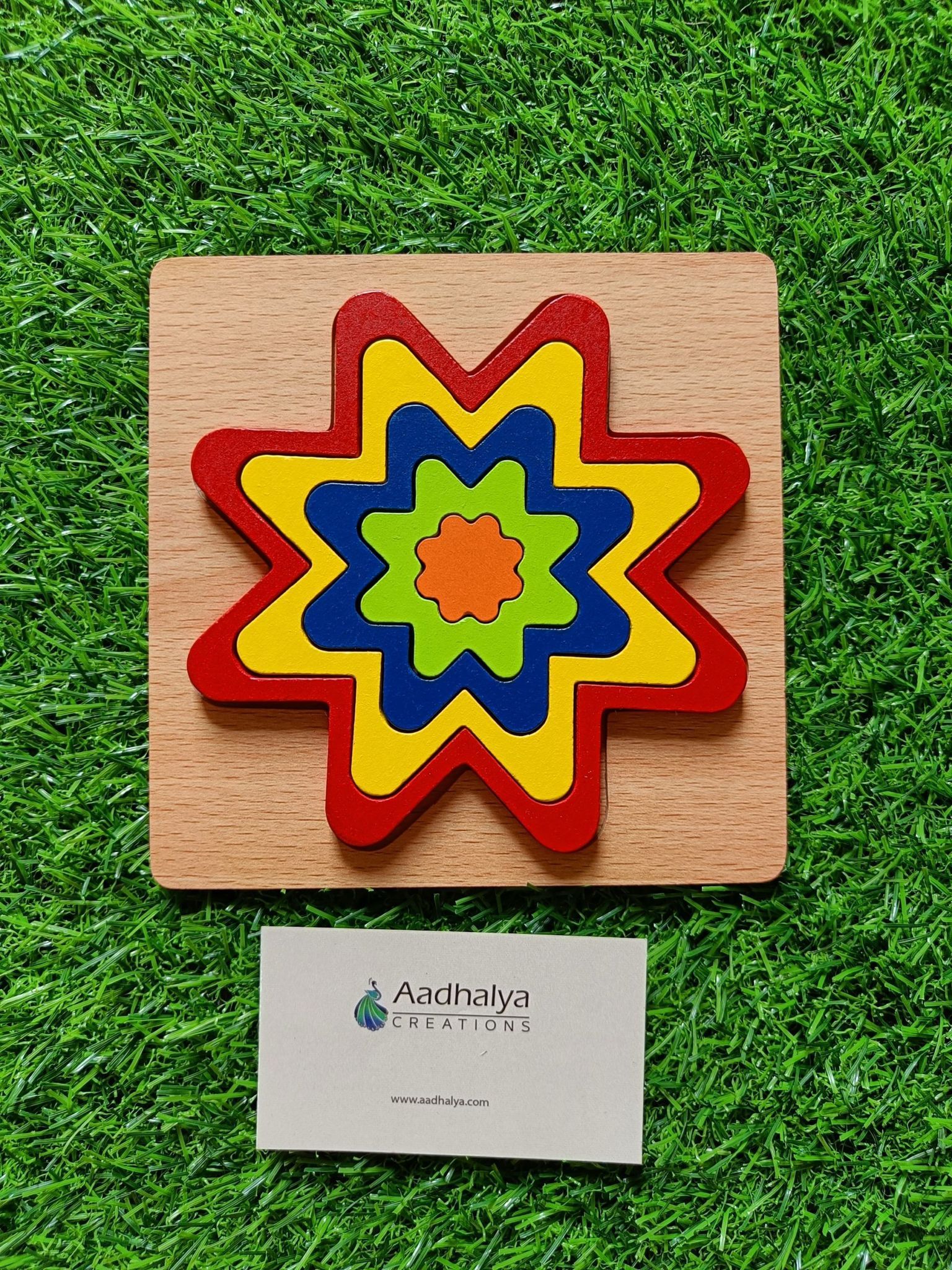 Rainbow Flower Shape Seriation Puzzle