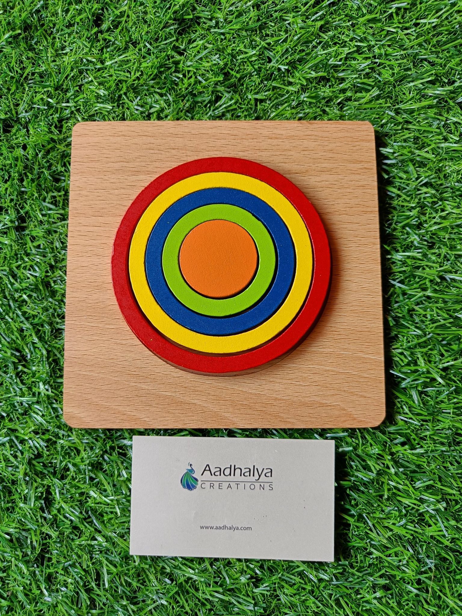 Rainbow Round Shape Seriation Puzzle