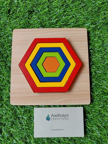 Rainbow Hexagon Shape Seriation Puzzle