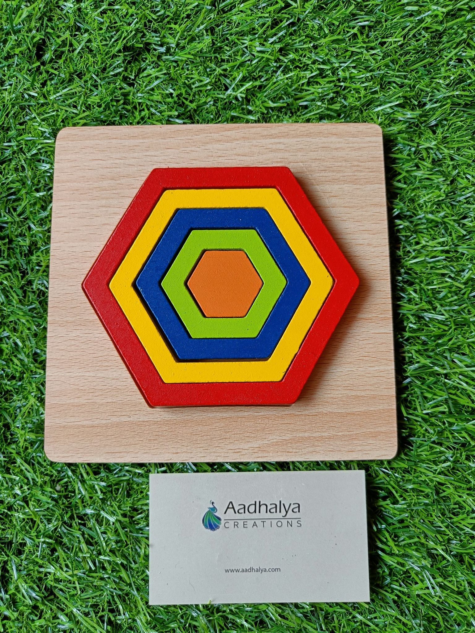Rainbow Hexagon Shape Seriation Puzzle