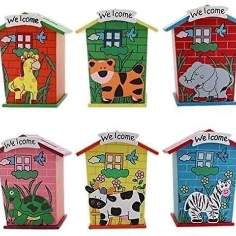 Wooden House Money Piggyback
