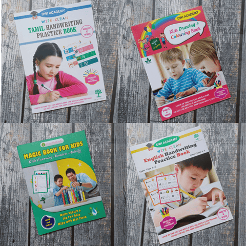 Wipe & Clean Book Set Of 2 Book English and Hindi