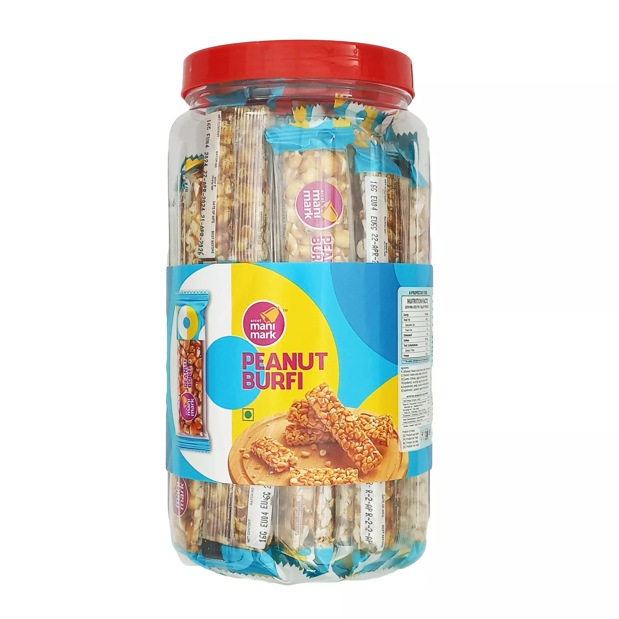 manimark Peanut Burfi Jar - 50Pcs