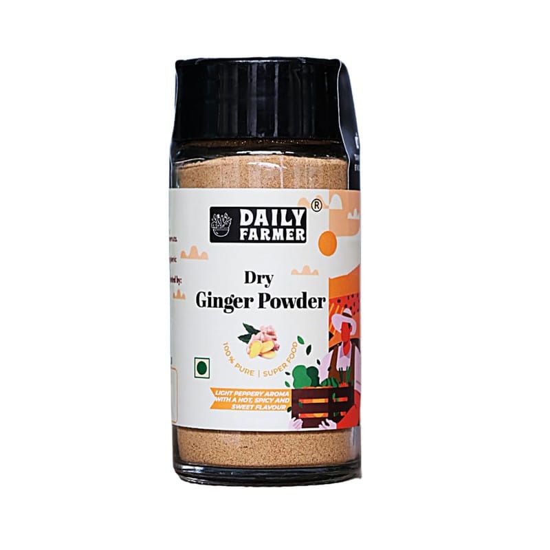 Daily Farmer Dehydrated Ginger Powder, Sunth, Sukku Podi, Natural Superfood, 100% Pure, Culinary Essential, No Additives - 50g