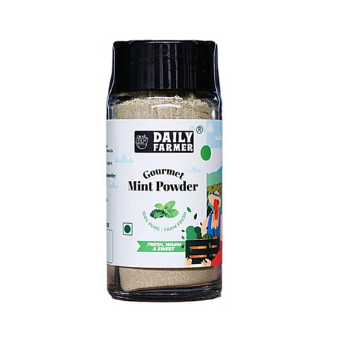 Daily Farmer Mint Powder, Refreshing Flavour, Pudina Powder, Fresh Mint Leaf Powder, No Artificial Flavour Added 50g