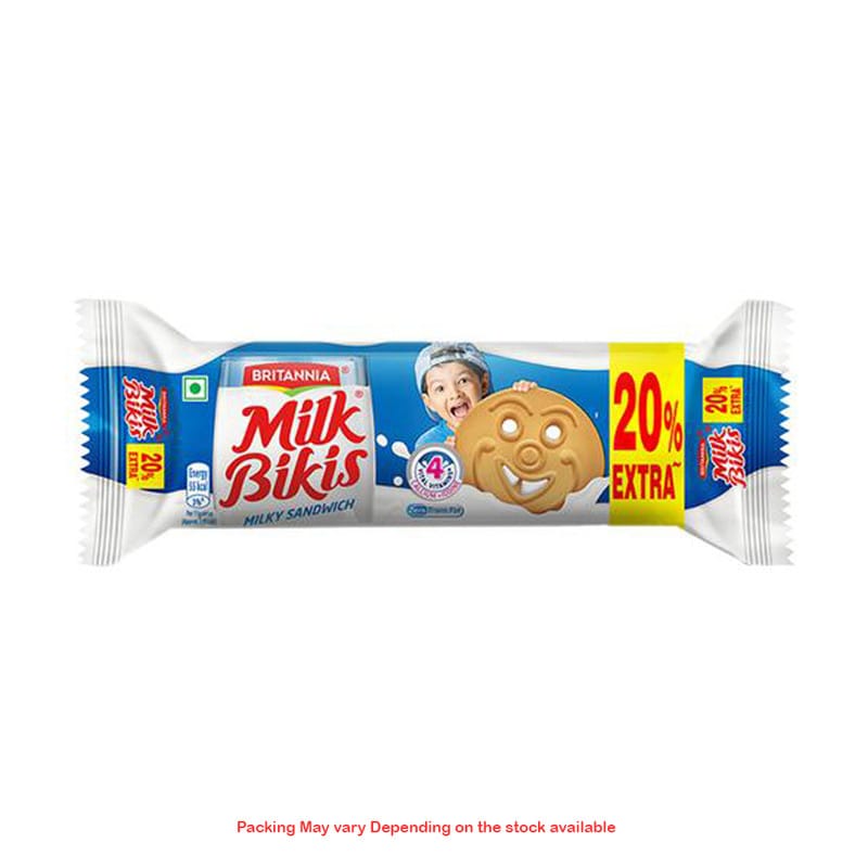 Britannia Milk Bikis Milky Sandwich Biscuits