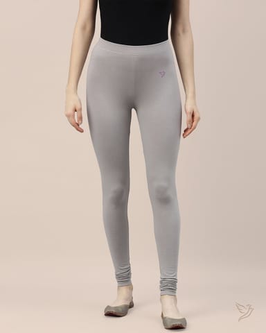 Twin Birds Women Cotton Churidar Legging - Grey Smoke
