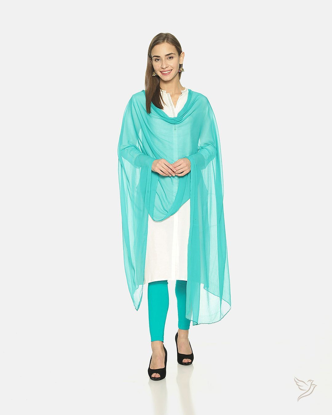 Twin Birds Women Matching Shawl - Pool Side