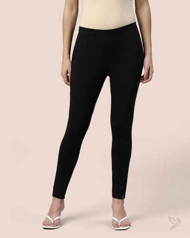 Twin Birds Women Sleek Kurti Pant Carbon Black