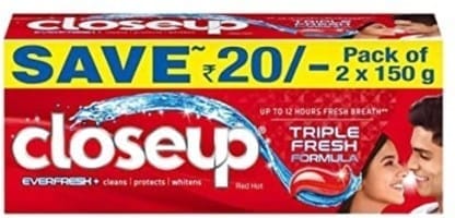 Close-Up Everfresh+ Toothpaste 2X150Gm