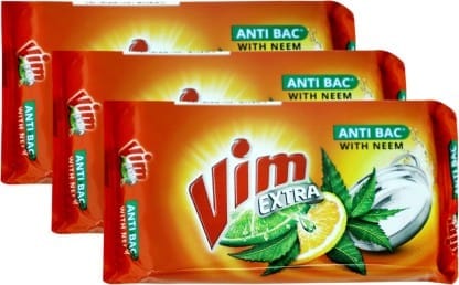 Vim Antibac Dishwash Bar  3X200Gm