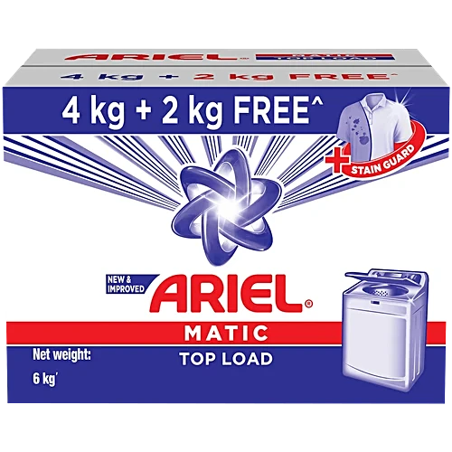 Ariel Matic Top Load Detergent Washing Powder 6 kg (4 + 2)