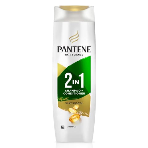 Pantene 2 in 1 Silky Smooth Care Shampoo + Conditioner, 340 ml