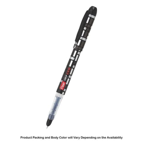Flair Inky CEO Liquid Ink Fountain Pen, Blue Ink, 2 Ink Cartridges For School, Office, Home