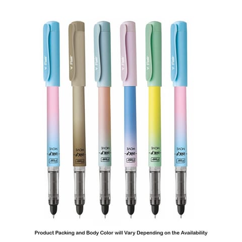 Flair Inky Move Liquid Ink Fountain Pen, Blue Ink, 2 Ink Cartridges For School, Office, Home